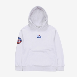 Fila Hoodie Print Point Hoodie - Poikien T Paita - Valkoinen | FI-45240